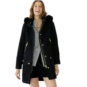 J. Crew Italian Stadium-Cloth Wool Chateau Parka - Size 16